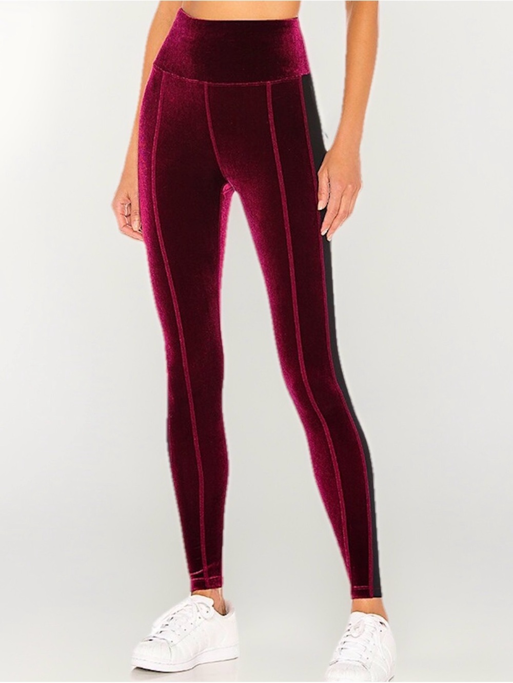 Alala Women’s Medium Velvet Tight in Bordeaux Maroon NWT Stretch Leggings Pants